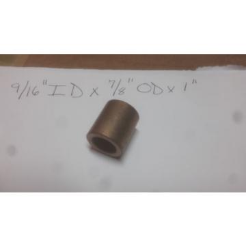 Lot of 2 Oilite Bronze Bushing 9/16 ID x 7/8 OD x 1 Length Plain Sleeve