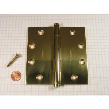 BALDWIN #1045.030.I 4.5&#034; x 4.5&#034; DOOR HINGE, PLAIN BEARING, SOLID BRASS,POLISHED