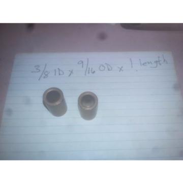 Lot of 2 Oilite Bronze Bushing 3/8 ID x 9/16 OD x 1 Length Plain Sleeve