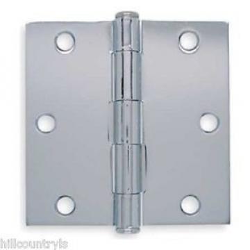 1VZZ2 BATTALION Door Hinges, Full Mortise, Plain Bearing-3.5&#034;X3.5&#034;-2 Pack-Chrome