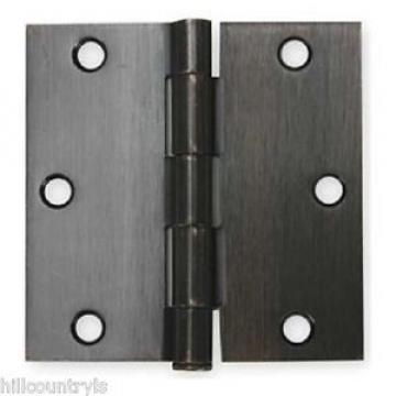 1VZX3 BATTALION Door Hinges, Full Mortise, Plain Bearing -3.5&#034;X3.5&#034; -2 Pk-Bronze