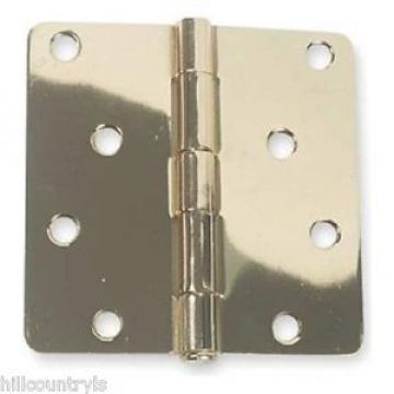 1WAL7 Battalion Door Hinges, Full Mortise, Plain Bearing - 4&#034;X4&#034; - 2 Pack Brass