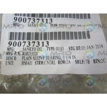 SANKYO SOB253320 PLAIN SLEEVE BEARING *NEW NO BOX*