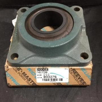 NEW DODGE F4B-LT7-208 FOUR BOLT PLAIN SQUARE BEARING UNIT PN# 033276