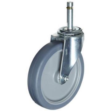 E.R. Wagner Stem Caster, Swivel, Polyolefin Wheel, Plain Bearing, 255 lbs 4&#034; 1&#034;