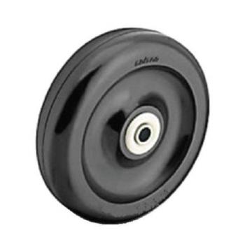 Hard Polyolefin Wheel 5&#034; Dia x 1-1/4&#034; Wide with 3/8&#034; Plain Bearing With Sleeve