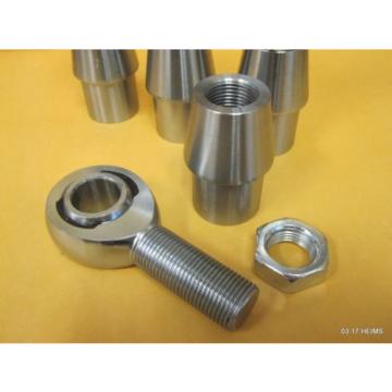 4-Link 1&#034;-16 x 3/4&#034; Bore Chromoly Rod End Heim Kit w. Jam Nut &amp; 1.25&#034; Taper Bung