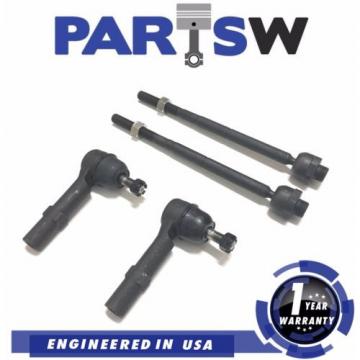 4 pc Steering Kit for Cadillac Chevrolet GMC Set of Outer and Inner Tie Rod Ends