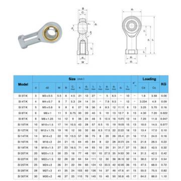 2pcs Right 3mm SI3T/K PHSA3 SI3P/K NHS3 Threaded Female Rod End Joint Bearing