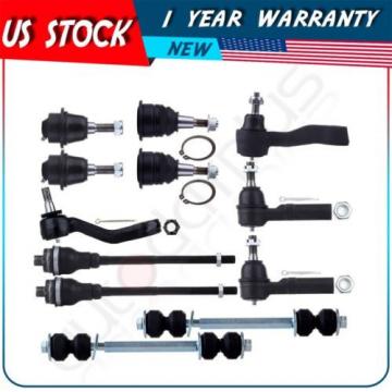 12 Pcs Suspension Ball Joint Tie Rod Ends for 2001-2004 Chevrolet Silverado 2500