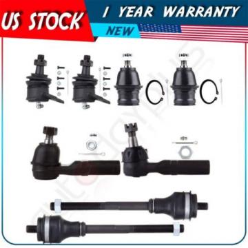 8 Pieces Suspension Ball Joint Tie Rod Ends Set for 1997-1999 Dodge Dakota 4WD