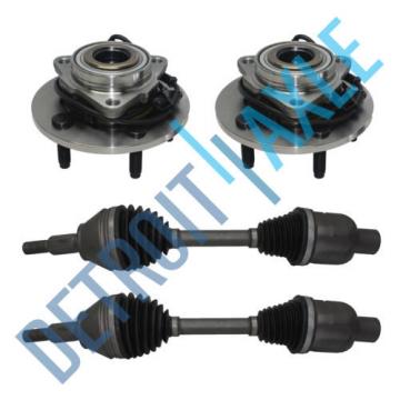 NEW 4pc Front Wheel Hub Assemblies &amp; CV Axle Shafts Kit for Dodge Ram ABS 4x4