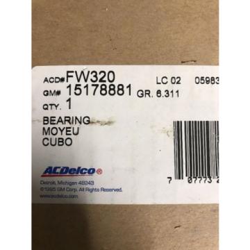 Wheel Bearing &amp; Hub Assembly GM #15178881