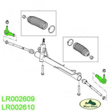 LAND ROVER STEERING TIE ROD END SET x2 LR2 LR002609 LR002610 OEM