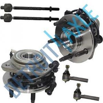 2 Front Wheel Hub Bearing Assembly w/ ABS AWD 4WD + 2 Inner and 2 Outer Tie Rod