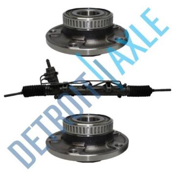 3 pc Set: Steering Rack and Pinion + 2 Wheel Hub Bearing Assembly; w/ ABS