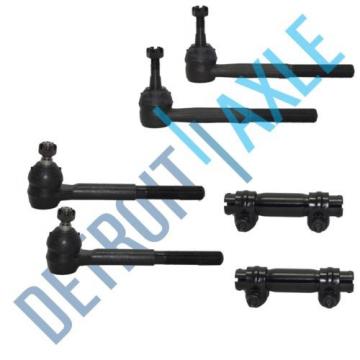 6 pc Steering Link Kit - 2 Outer + 2 Inner Tie Rod End + 2 Adjusting Sleeves