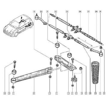 New GENUINE RenaultSport Clio II RS V6 3.0 Axel Track Tie Rod End RENAULT SPORT