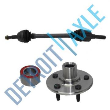 2 pc Kit Rear Passenger CV Axle Drive Shaft + NEW Wheel Hub and Bearing Assembly