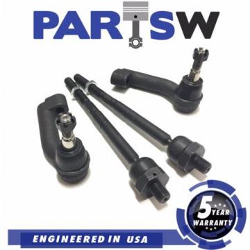 4 Pc New Suspension Steering Kit for Ford Expedition Inner &amp; Outer Tie Rod Ends