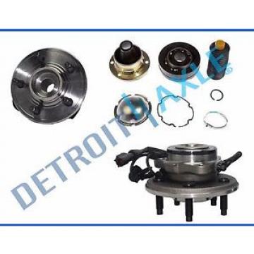 Front Drive Shaft CV Joint Repair Kit + Wheel Hubs for Ford Explorer 4x4 w/ ABS