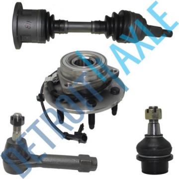 Front CV Axle Shaft + Tie Rod + Ball Joint + Wheel Hub Bearing - 4WD w/ ABS