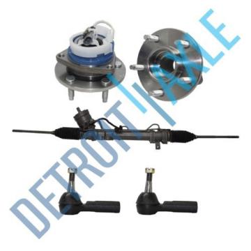 Steering Rack and Pinion + 2 Outer Tie Rod + 2 Wheel Hub Bearing Assembly