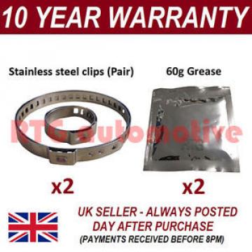 CV BOOT CLAMPS PAIR INNER OUTER x2 CV GREASE x2 UNIVERSAL FITS ALL CARS KIT 2.2