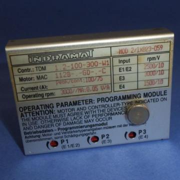 INDRAMAT / REXROTH PROGRAMMING MODULE TDM1.2-100-300-W1 MOD 2/1X023-059