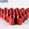 JDM 12X1.5MM 20 Pieces Aluminum Closed Ended Lug Nuts with Locking Key Red