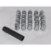 12X1.25 CHROME ACORN SEAT TUNER 6 SPLINE LOCK LUG NUT SET OF (20) AND (1) KEY