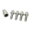 4pcs Alloy Wheel Locking Bolts Lock Nuts Lugs &amp; Key M12x1.5 BMW 3-series 28MM