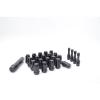 20 Black Spline Locking Lug Nuts 12x1.5 | 4 Black Aluminum Valve Stems | NEW