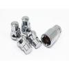 4 Chrome Acorn Bulge Wheel Lug Nut Locks 1/2&#034; w/Key Ford Lincoln Jeep