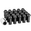 20X M12 X 1.5 LOCKING LUG RACING RIM/WHEEL ACORN TUNER LOCK NUTS+KEY BLACK