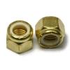 Brass Nylon Insert Lock Hex Nut UNC 1&#034;-8 Solid Brass Nylon Lock Nuts -QTY 100