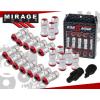 (20 PIECE) M12 x 1.5&#034; RACING FORMULA TUNER WHEEL LUG NUTS CHROME RED FOR MAZDA