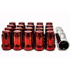 RED STEEL CLOSE ENDED LUG NUTS SET 20 PCS KEY 12X1.5MM TUNER DRAG SPLINE FD