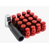 MUTEKI SR35 RED STEEL CLOSE END 12X1.25MM 16 LUG NUTS + 4 LOCKS &amp; KEY TUNER 20