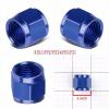 Blue Aluminum Female Tube/Line Sleeve Nut Flare Oil/Fuel 8AN Fitting Adapter