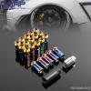 JDM Racing Wheel R40 Chrome Titanium Coating Lug Nuts Lock Set 1.25 X M12 20PCS