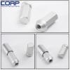 M12x1.25MM 20 PCS Aluminum Wheel Nut Lug Nut Openended With Locking Key Sliver