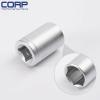 M12x1.5MM 20 PCS Aluminum Wheel Nut Lug Nuts Openended With Locking Key Sliver