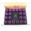 20PC PURPLE 12X1.5MM ALUMINUM RACING LOCKING LUG NUTS SET FOR HONDA ACURA TOYOTA