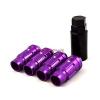 NNR PERFORMANCE LUG NUT LOCK SET STEEL PURPLE W/ KEY FOR HONDA/ACURA 12X1.5