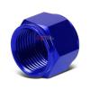 BLUE 12-AN TUBE SLEEVE NUT FLARE FITTING ADAPTER FOR ALUMINUM/STEEL HARD LINE