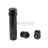 20pc 12x1.25 Spline Lug Nuts w/ Locking Key | Cone Seat | Short Open End | Black