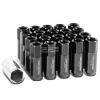 20PCS M12 X 1.5 EXTENDED ALUMINUM LOCKING LUG WHEEL ACORN TUNER LOCK NUTS BLACK