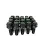 20 BLACK BMW LUG BOLT LOCKS + 2 KEYS 12x1.5 | FITS MOST E36 E46 F10 F30 F20 M3