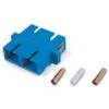 SC Duplex SM Adapter, Blue Housing with Zirconia sleeve